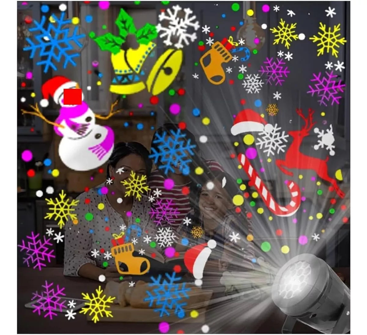 ✨ Proyector LED Navideño – Navidad Giratoria 🎅🎄❄️