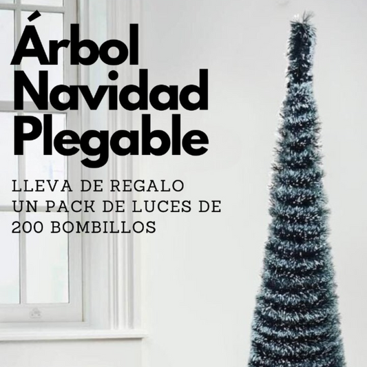 🎄 TreeJoy® Árbol Plegable – Navidad en Instantes + Gratis Pack de luces (200 leds de regalo)