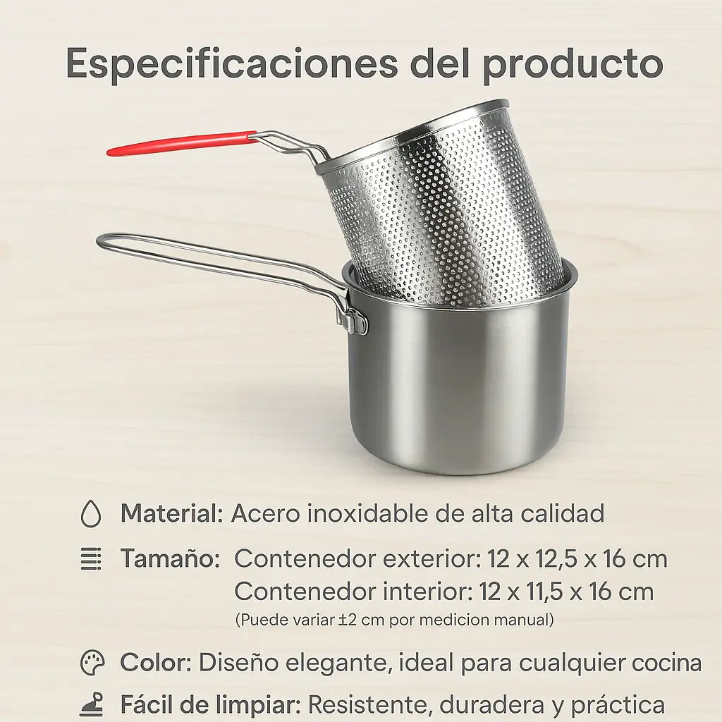La Olla Mágica ¡Fríe, filtra y ahorra como por arte de magia! - Olla Freidora Premium + Recetario GRATIS